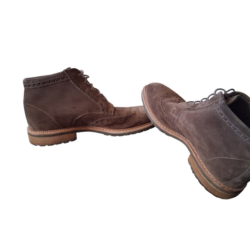 Mens Ecco Vitrus sz 10 ankle boots dark brown suede